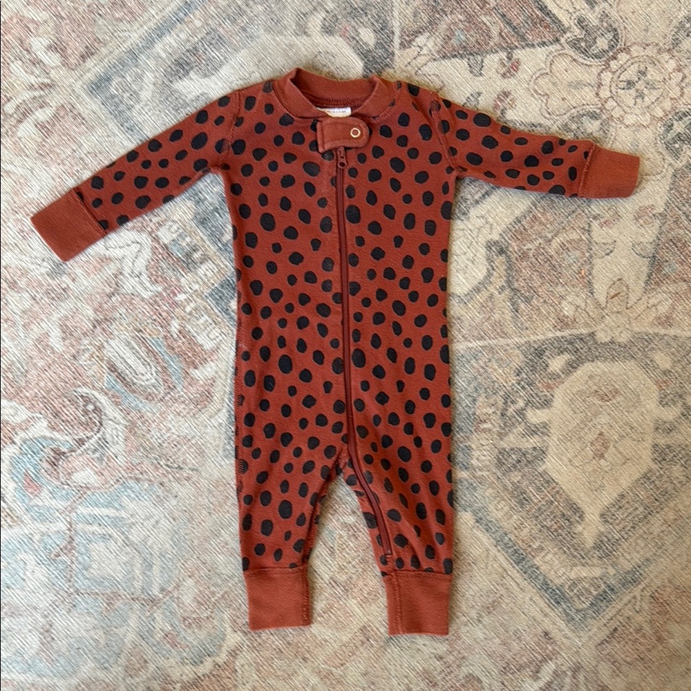 Hanna Andersson red and Black cheeta sleeper